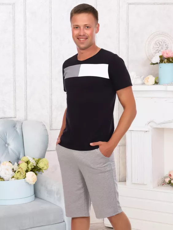 Ларри (серый меланж) шорты мужские