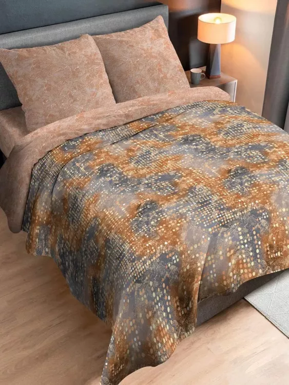 Постельное белье перкаль премиум - Золотые точки