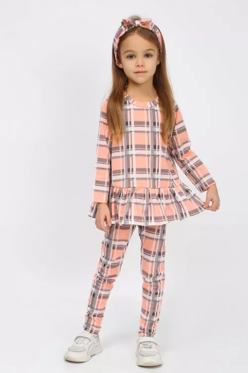 Костюм детский Персиковая клетка последний размер