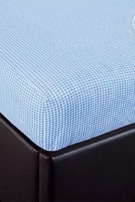 Простыня на резинке "Клетка (голубой)" 256 200х200х20 256