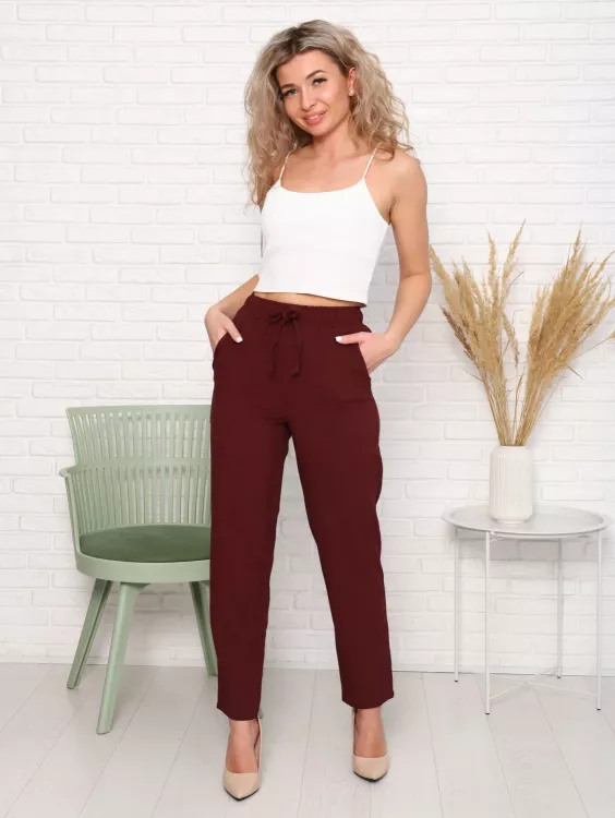 *Брюки женские Ф-8-05е (вишня)