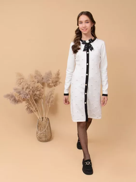 Платье детское SP 50119 белый последний размер