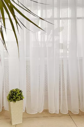 Тюль на шторной ленте органза