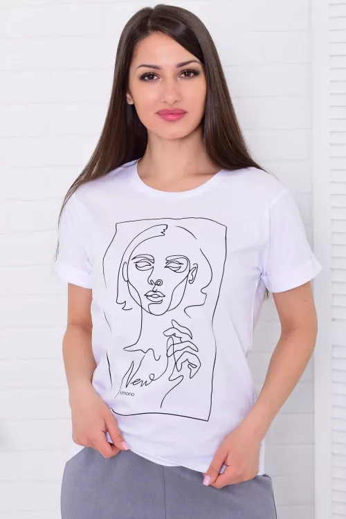Футболка женская 6-198 (белый)