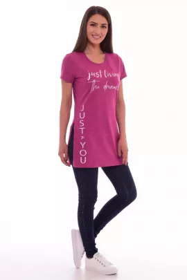 Туника женская 6-140а (малина-меланж)