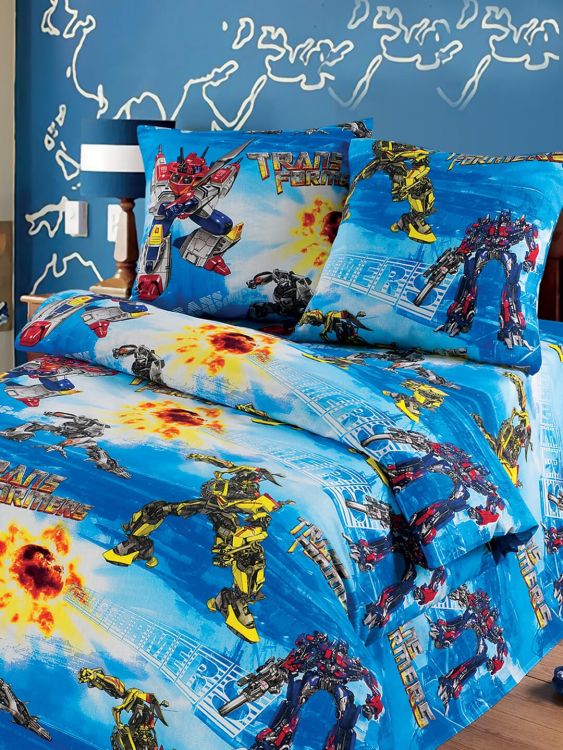 КПБ Бязь "Самойловский текстиль" 1.5 с дет.рисунком - ТРАНСФОРМЕРЫ