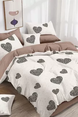 Постельное белье поплин эксклюзив на молнии - Леопардовая любовь