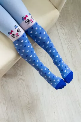 Колготки детские Котенок голубой последний размер