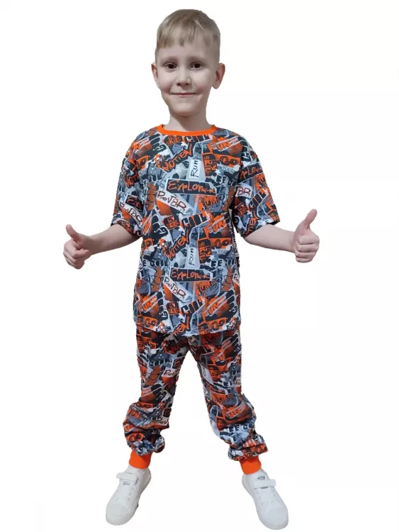 Детский костюм с брюками 33059 кулирка