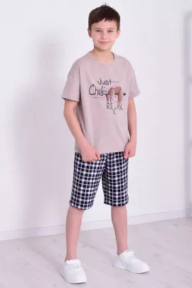 Пижама детская 7-314 (бежевый), Ленивец