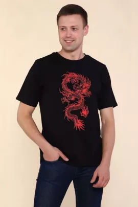 2224 Футболка мужская Тату дракона