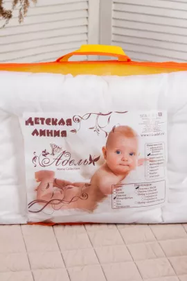 Подушка "Лебяжий пух" микрофибра (бел) детская