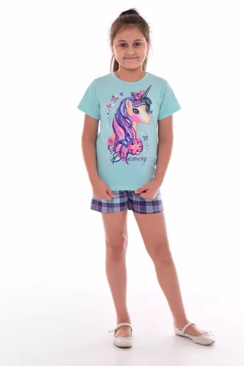 Пижама подростковая 12-082 (ментол), Единорог
