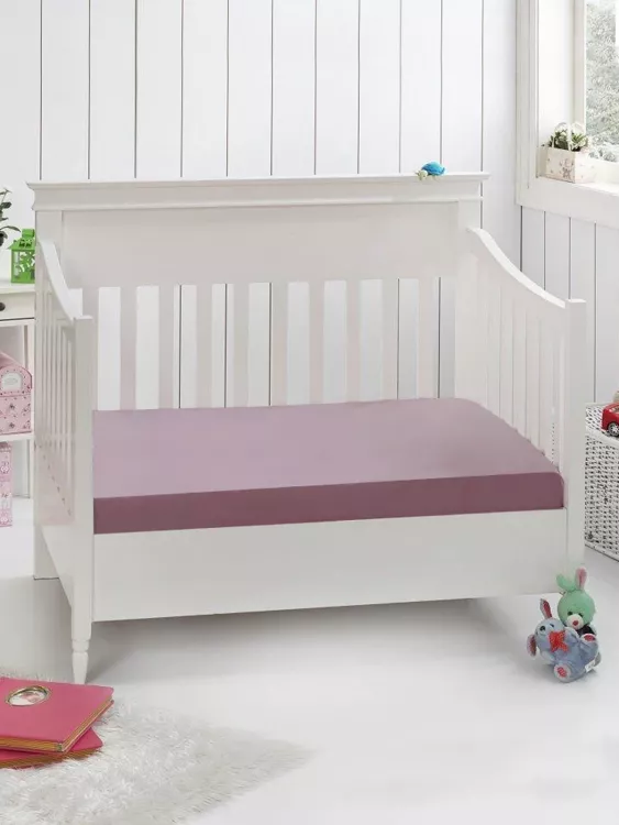 Простыня детская трикотажная на резинке - Какао