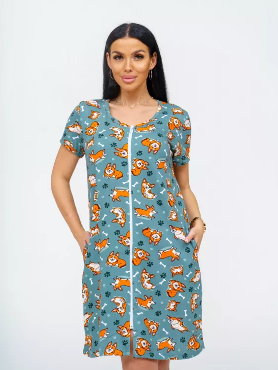 Корги(олива) халат