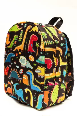 Рюкзак Малыш Динозавры черный фон
