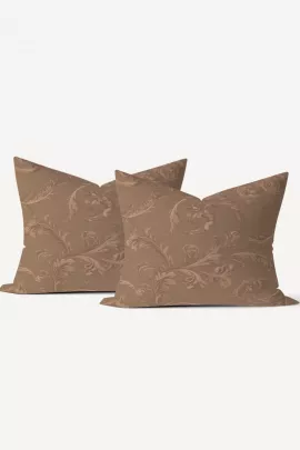 Комплект наволочек микрофибра Узор - Ореховый