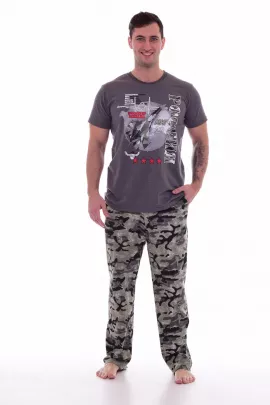 Пижама мужская 9-127 (антрацит-меланж+хаки), МИГ-29