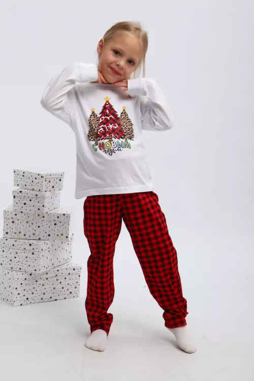 Пижама детская П324 Нарядные Ёлочки