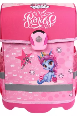 Эргономичный ранец КОШЕЧКА-ПРИНЦЕССА (РЦ-0841) облегч. материалы, светоотр. эл.,36х28х21