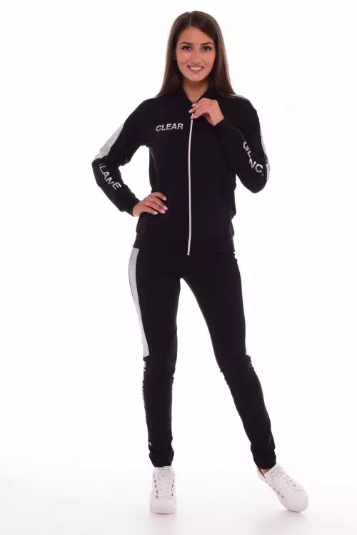 Костюм 5-220 черный + серебро последний размер