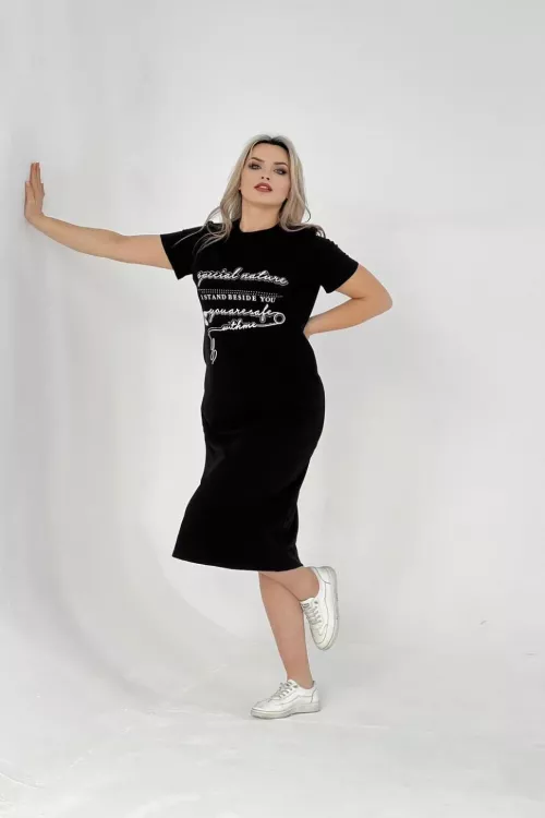 Платье 52324 черный последний размер