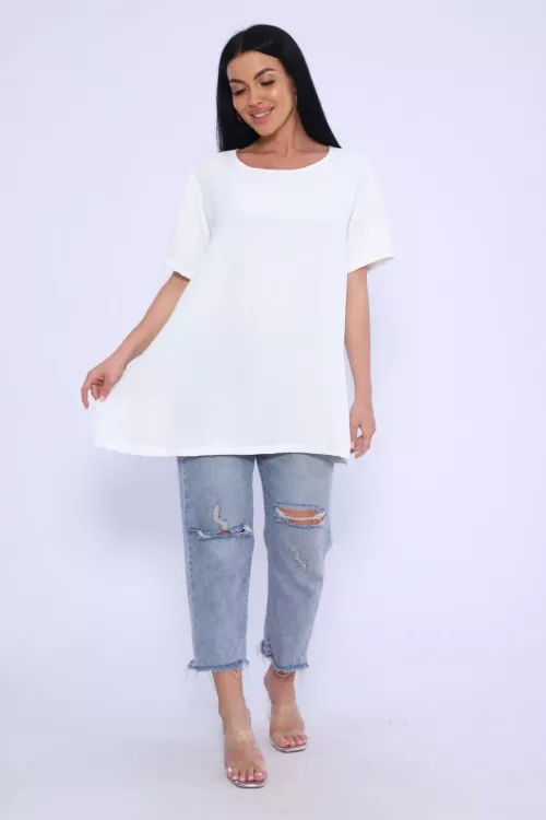 Блузка 63439 белый последний размер