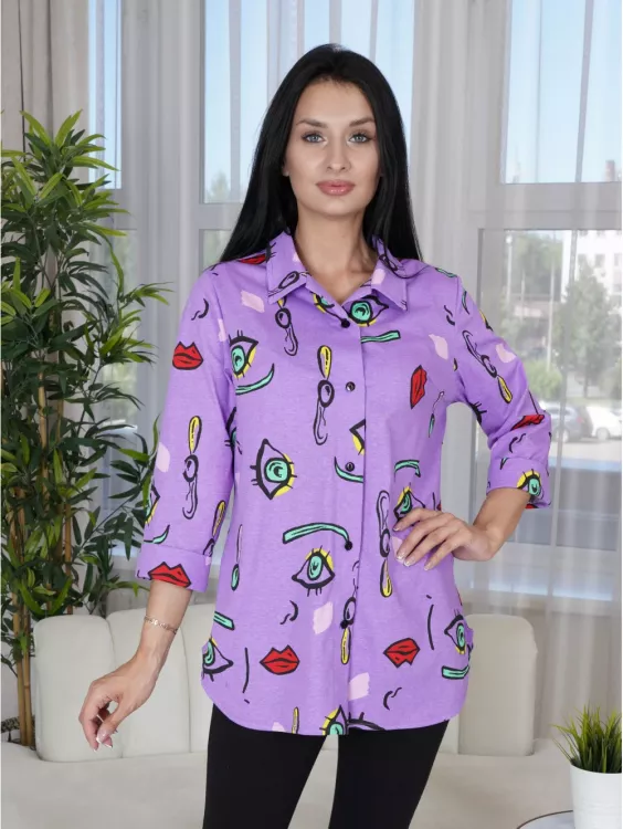 Жанетта туника женская (сиреневый )