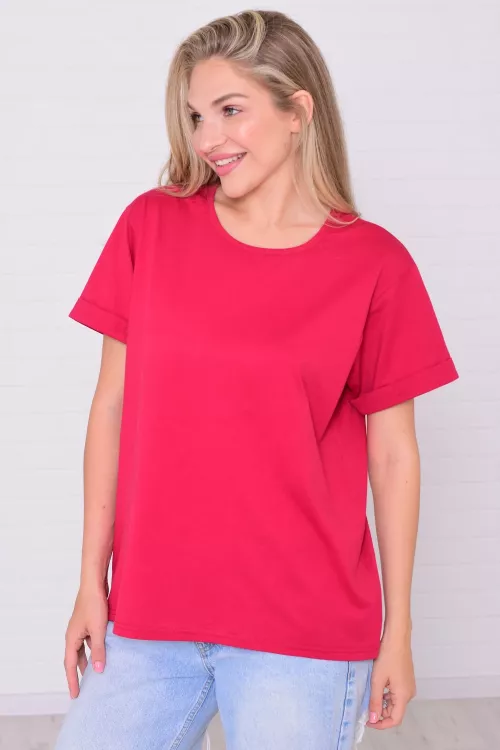 Футболка женская 6-200с (ягодный)
