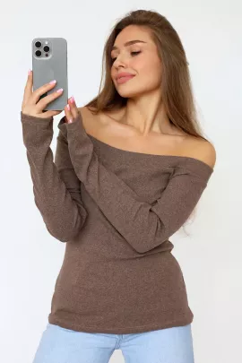 Лонгслив женский 21110 (коричневый)