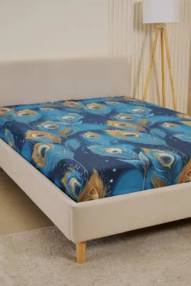 Простыня бязь люкс - Перо павлина